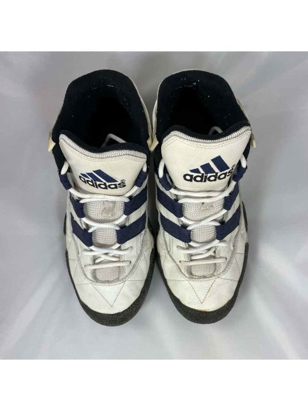 Men's 9.5 - Vintage 90s Adidas Ratball Mid 1995 Basketball Rose - Picture 7 of 10